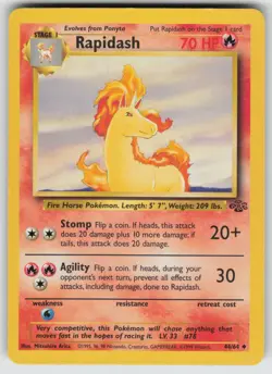 Rapidash Uncommon Jungle 44/64 Pokemon - Image 1
