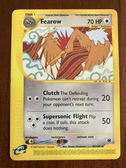 Fearow 45/165 Non Holo Rare E-Reader Expedition Pokemon TCG - Image 1