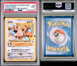 2021 POKEMON CELEBRATIONS CLASSIC #20 CLEFFA HOLO PSA 9 MINT CLEAN 💎 NEW LABEL - Image 3