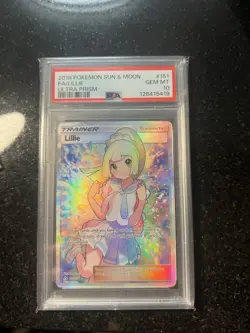 Pokemon Lillie Full Art Trainer 151/156 2018 TCG Sun & Moon Ultra Prism PSA 10 - Image 1