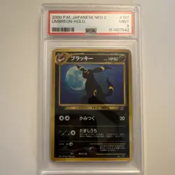 Pokemon Umbreon Crossing the Ruins... Holo Rare Japanese #197 PSA 9 2000 - Image 1