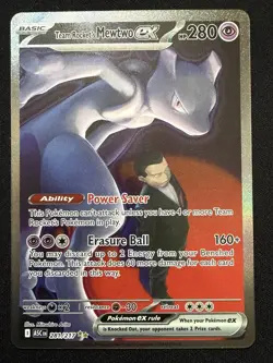 Team Rocket's Mewtwo EX 281/217 Secret Rare Ascended Heroes Pokemon TCG NM - Image 1