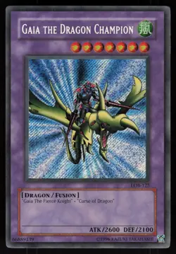 Gaia the Dragon Champion LOB-125 Secret Rare Yu-Gi-Oh - Image 1