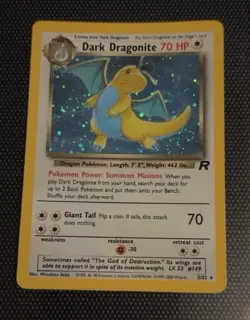 Pokemon TCG Team Rocket Dark Dragonite Holo Card 5/82 1999 Rare 🌀SWIRL🌀 - Image 1