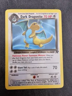 🐉 Pokemon TCG Dark Dragonite 22/82 - Non-Holo Rare - Team Rocket - Near Mint 🐉 - Image 1