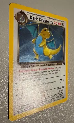 Dark Dragonite 5/82 Rare Holo Team Rocket TCG 2000 Pokemon Card - Image 2