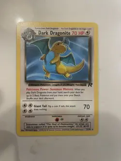 Pokemon TCG: Dark Dragonite 22/82 Non Holo Rare Team Rocket 1999 Near Mint - Image 1