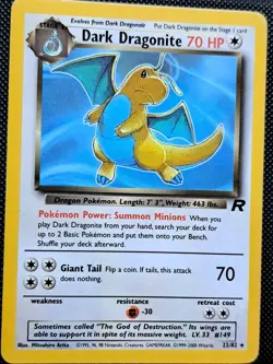 Pokemon TCG Dark Dragonite Team Rocket 22 Regular Unlimited Rare Non Holo NM - Image 1