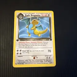 Pokemon Dark Dragonite TCG Team Rocket Regular 1st Edition Rare Non-Holo Card LP - Image 1