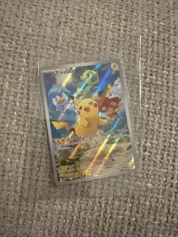 Pokemon Card TCG - Pikachu 027 Scarlet & Violet Black Star Promo Near Mint - Image 1