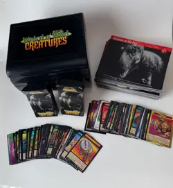Weird N Wild Creatures Cards Lot w/Storage Case 219 Cards + 2 Decks, Groups 1-8 - Image 1
