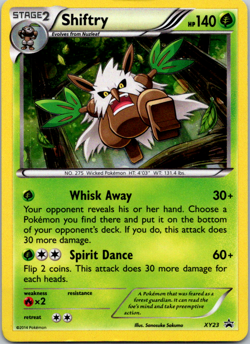SHIFTRY POKEMON XY23 BLACK STAR HOLO XY PROMO Near Mint TCG Card Cosmos Holo - Image 1