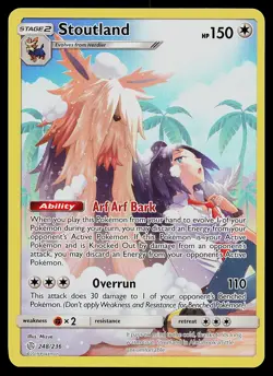 Pokemon Card - Stoutland Cosmic Eclipse 248/236 Secret Rare - Image 1