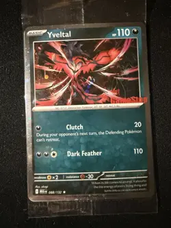 Pokemon Yveltal Promo GameStop Exclusive Holo Stamped Card MEGN 088/132 110 HP - Image 3