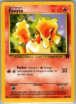 Ponyta 64/82 Non Holo Team Rocket - Pokemon Card - NM - Image 1