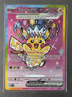 Pikachu Ex 277/217 Chase Card Pokemon - Image 1