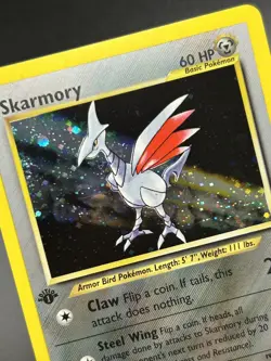 SKARMORY Pokemon Card - WOTC - 1st Edition - Neo Genesis - 13/111 - HOLO - NM - Image 4