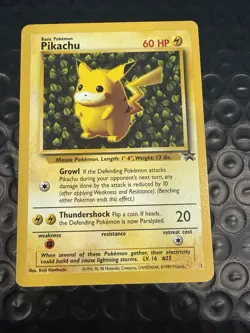 Pikachu 1 Black Star Vintage Promo Pokemon Card - Image 1
