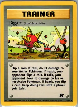 Digger (Rocket's Secret Machine) 75/82 Non Holo Team Rocket - Pokemon Card - NM - Image 1