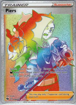 Piers (Secret) 078/073 Champion's Path - Pokemon Card - NM - Image 1