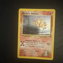 Pokemon TCG Blaine's Moltres Gym Heroes Holo Card 1/132 - Image 1