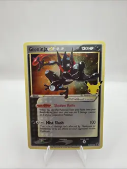 Pokemon TCG Greninja Gold Star SWSH144 Celebrations Black Star Promo Card - Image 1
