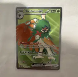 Pokemon Decidueye EX Holo 320 HP 100/088 POR Stage 2 Grass 240 Attack Card - Image 1