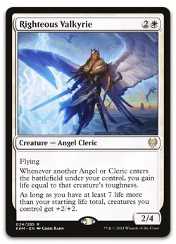 Righteous Valkyrie #24 (NM) Kaldheim KHM Magic MTG - Image 1