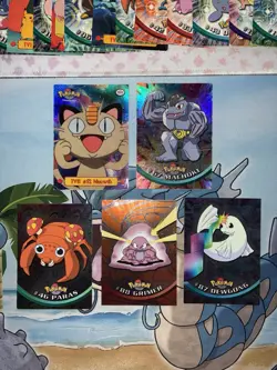 Vintage Pokemon Card Lot Topps Rainbow Foil Etc Fire Meowth Gastly 42 Cards - Image 2
