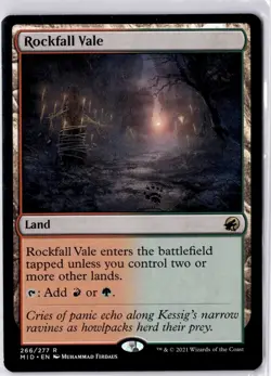 Rockfall Vale Innistrad: Midnight Hunt Regular NM R 266/277 - Image 1