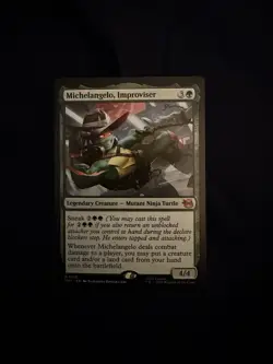 Michelangelo, Improvisor TMT 0119 Mythic MTG Teenage Mutant Ninja Turtles NM - Image 1