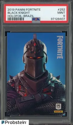 #1 2019 Panini Fortnite Brazil Holofoil #252 Black Knight PSA 9 MINT - Image 1