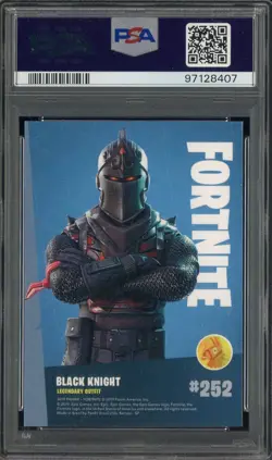 #1 2019 Panini Fortnite Brazil Holofoil #252 Black Knight PSA 9 MINT - Image 2