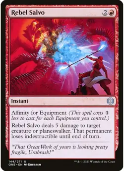 Rebel Salvo (Foil) 144 MTG NM - Phyrexia: All Will Be One - Image 1