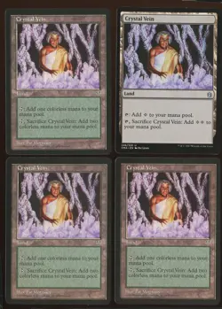 4x Crystal Vein Uncommon Land Ex Mirage Anthology Playset Magic the Gathering - Image 1