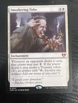 Smothering Tithe Commander Masters Enchantment Mythic Regular 57 W 2023 MTG NM - Image 1