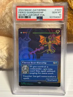 Fierce Guardianship Secret Lair Pixel Perfect Magic MTG Rainbow Foil PSA 10 Mint - Image 1