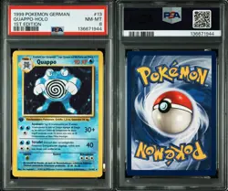 PSA 8 1st Edition No Reserve German Poliwrath “Quappo” Holo Rare Pokemon - Image 3