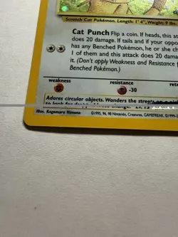 Pokemon Black Star Promo Holo Meowth - Image 5