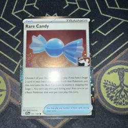 Rare Candy 191/198 Cosmos Holo Pokemon Play! Prize Pack Play Stamp - Image 1