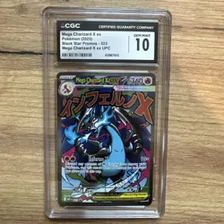 CGC GEM MINT 10 Mega Charizard X ex 023 Black Star Promo UPC - Pokemon TCG - Image 1