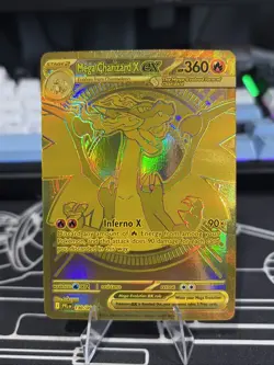 Pokemon Mega Charizard X ex 130/094 Gold Phantasmal Flames LP Hyper Rare - Image 1