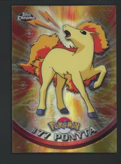 2000 Pokemon Topps Chrome TV Animation Spectra #77 Ponyta - Image 1