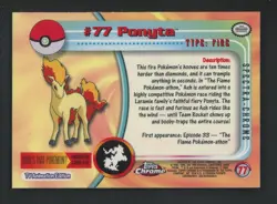 2000 Pokemon Topps Chrome TV Animation Spectra #77 Ponyta - Image 2
