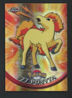 2000 Pokemon Topps Chrome TV Animation Spectra #77 Ponyta - Image 1