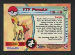 2000 Pokemon Topps Chrome TV Animation Spectra #77 Ponyta - Image 2