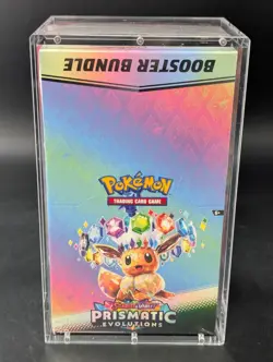 Pokemon SV8.5 Prismatic Evolutions Sealed Booster Bundle Display W/Acrylic Case - Image 1