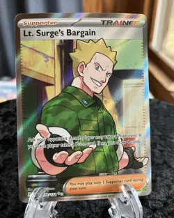 Lt. Surge's Bargain 170/132 Illustration Rare Pokemon Mega Evolution - NM - Image 1