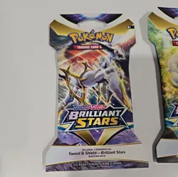 Pokemon TCG Brilliant Stars Sleeved Booster Pack LOT OF 4 Full Art Set Brand New 820650809972 - Image 4