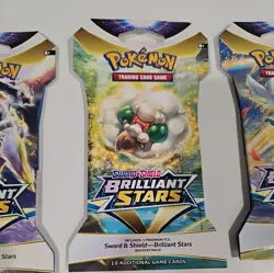 Pokemon TCG Brilliant Stars Sleeved Booster Pack LOT OF 4 Full Art Set Brand New 820650809972 - Image 5